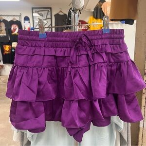 vestique purple Touchdown mini skirt RUFFLE TIERED SKORT